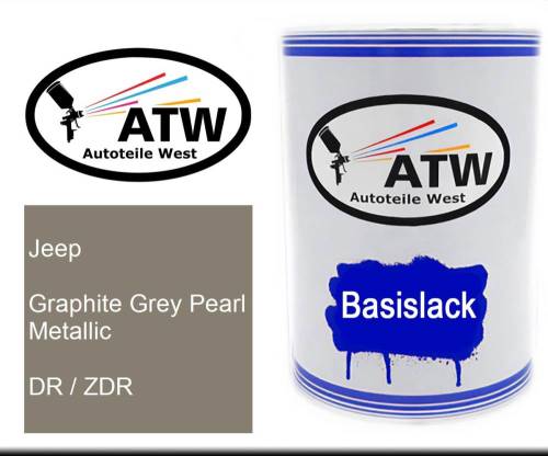 Jeep, Graphite Grey Pearl Metallic, DR / ZDR: 500ml Lackdose, von ATW Autoteile West.